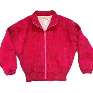 Vintage Pleated Bomber Style Jacket